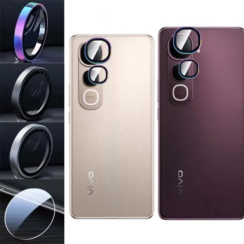 

for Vivo Y400 Pro Camera Lens Protector Colorful Ring Clear Tempered Glass Cap Back Camera Protective Cover Hard Film