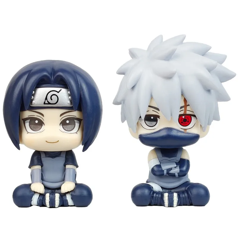 Nieuwe NARUTO Hatake Kakashi Uchiha Itachi Cartoon 2D Anime Perifere Q Editie Figuur Model Persoonlijkheid Creatieve Desktop Ornament