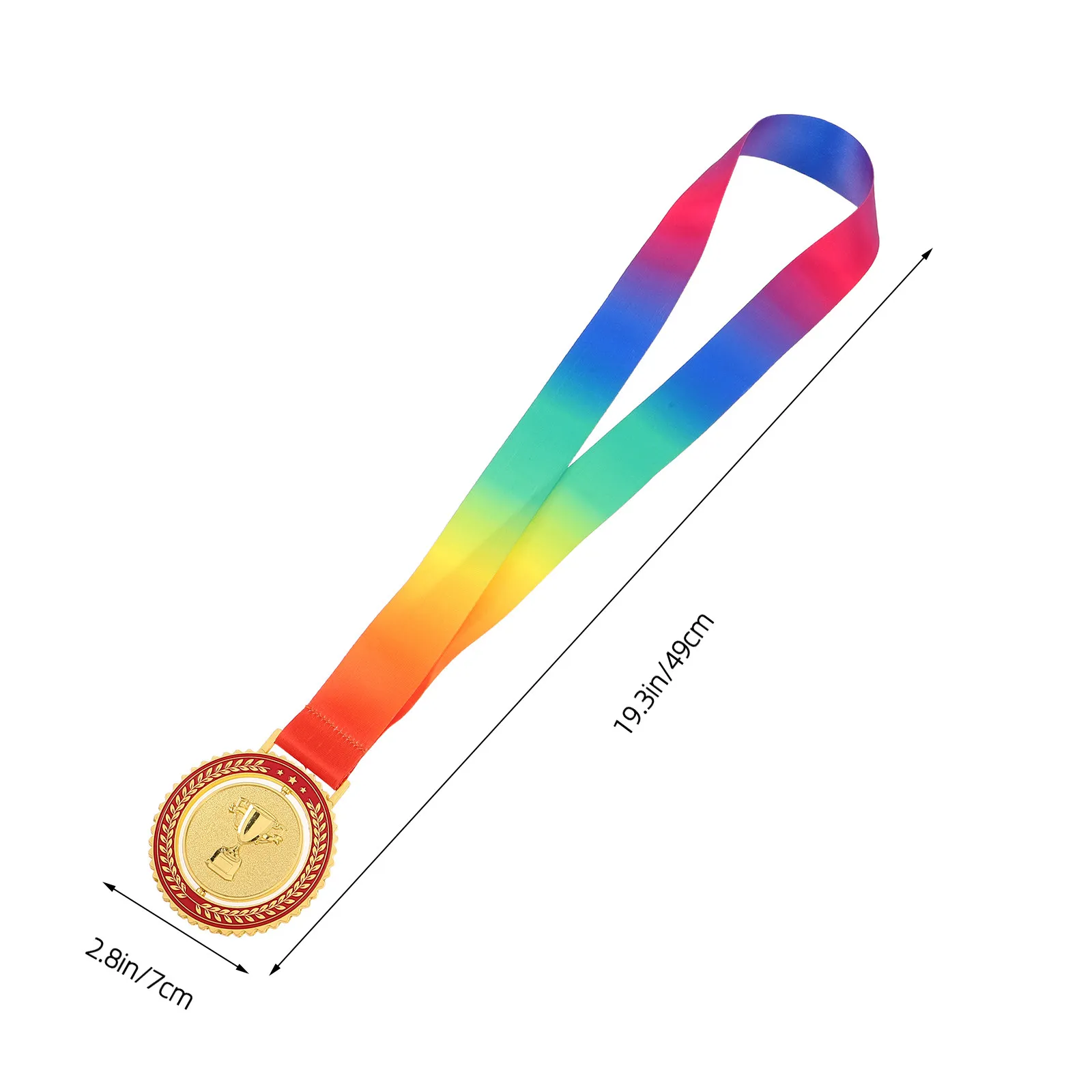 Rotatable Baseball Medal Award Multi-Sport Team Trophy Ribbon for School Competition Soccer Basketball Cycling
