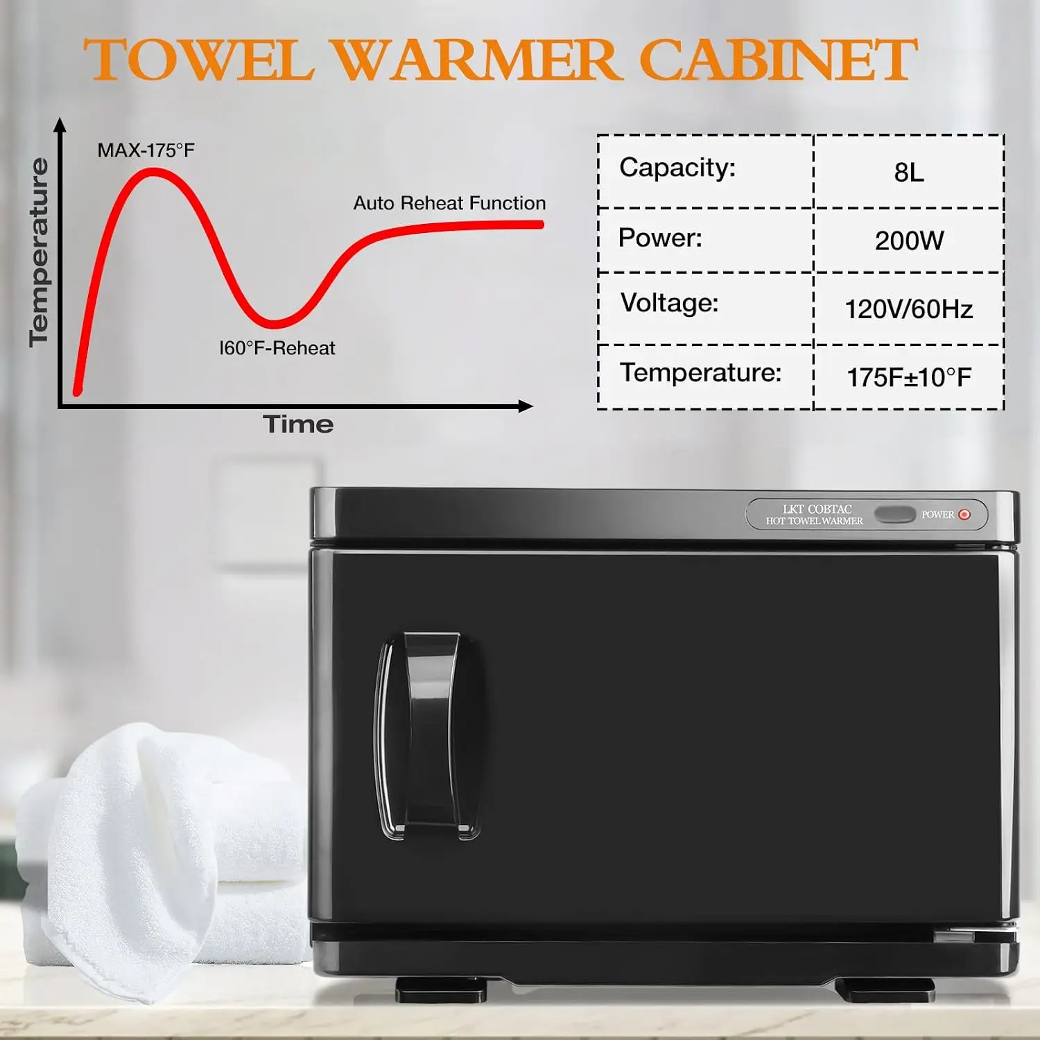 Hot Towel Warmer Small,Towel Caddy for Facial | Easy-to-clean towel warmer,Spa towel warmer for home,24-hour automatic