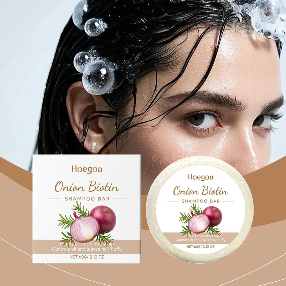 Onion and Biotin Shampoo Soap,Suitable for All Hair Types, Moisturizing and Smoothing, Rich in Rosemary Extract 1/2/3/4/5pcs