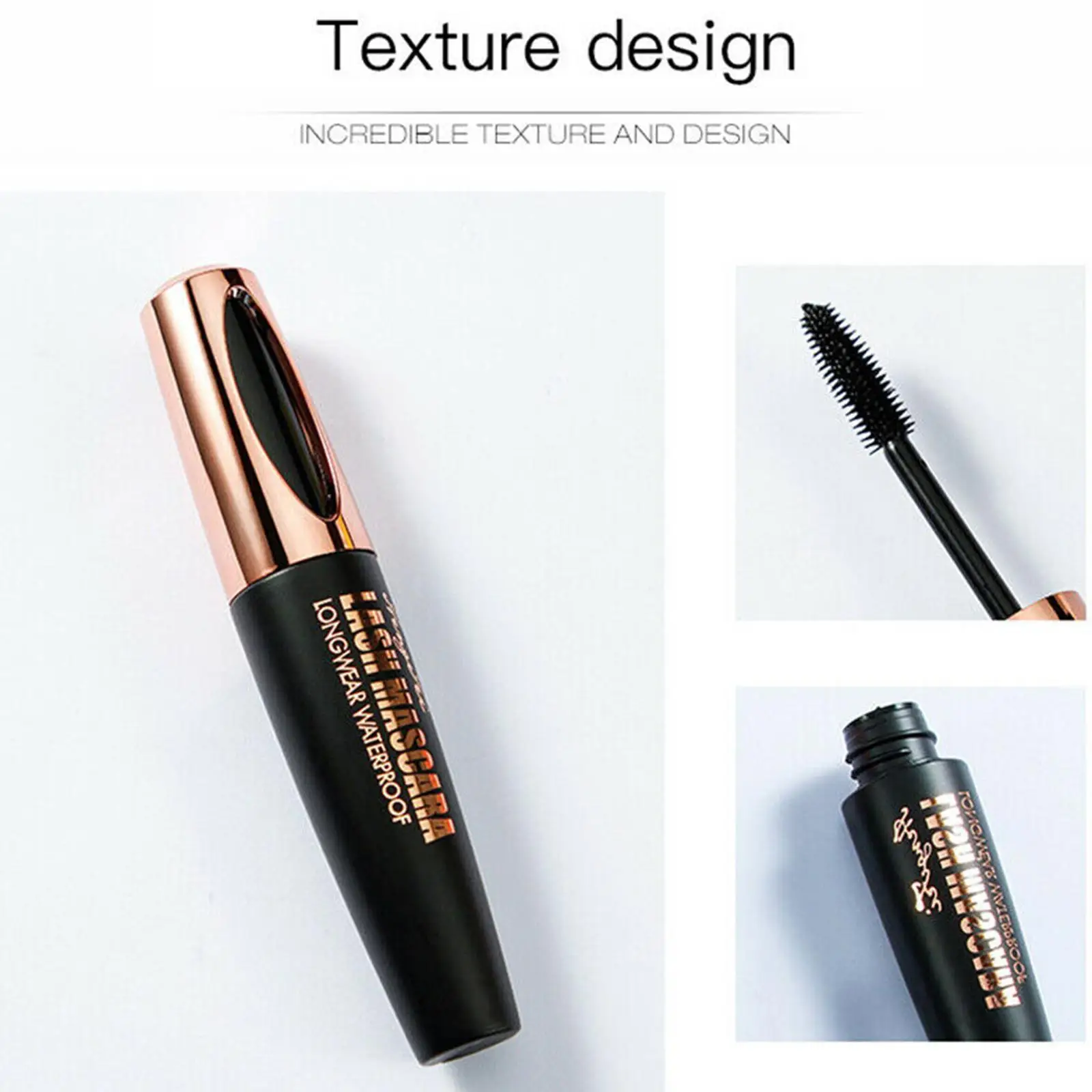 Mascara 4D impermeabile, spesso, lungo, a prova di sbavature, strumenti per arricciare, trucco, trucco, occhi a lunga durata crittografato, grande M3X8
