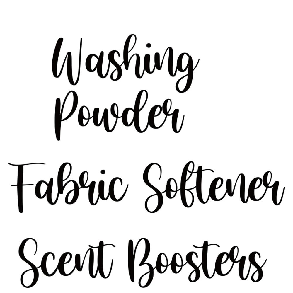 3Pcs Laundry Room Organisation Jar Bottle Sticker Decal Washing Powder Fabric Softener  Scent Boosters Home Decor