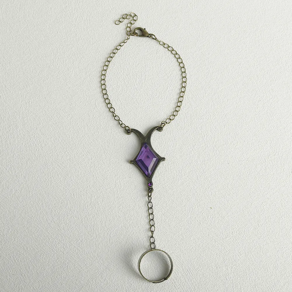 Game Charlotte Kaname Madoka Akemi Homura Accessories Gem Bracelet Rhombus Purple Gem Props Bracelet Fashion Jewelry image 5
