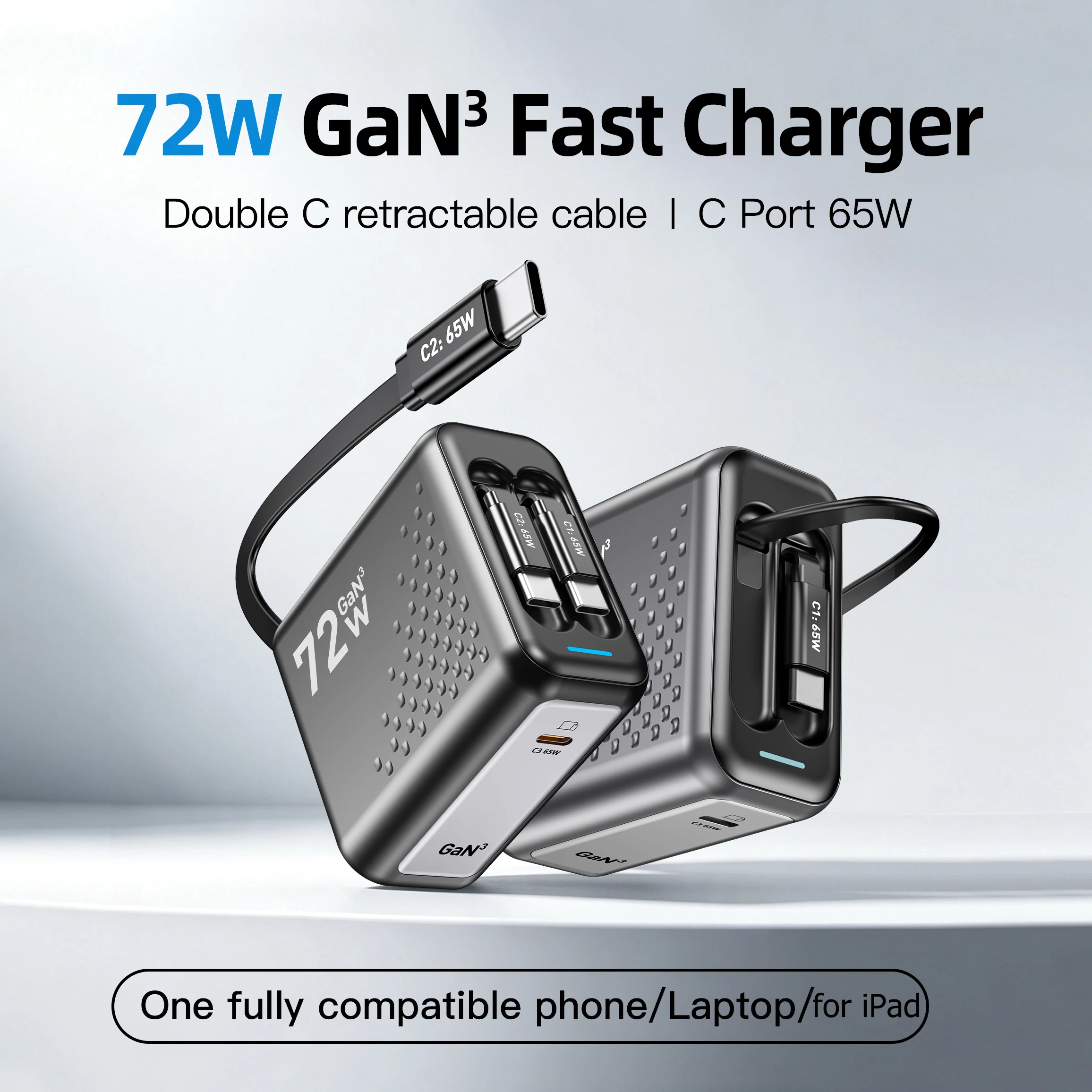 72w-gan-usb-c-wall-charger-with-dual-retractable-type-c-cables-pd30-qc-fast-charger-for-iphone-samsung-xiaomi-laptop-tablet