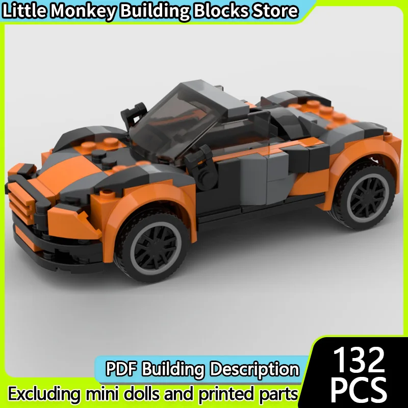 

Speed Racing Car Model MOC Building Bricks Roofless Idea Hypercar Modular Technology Children Holiday Gifts Assemble Toys Suit