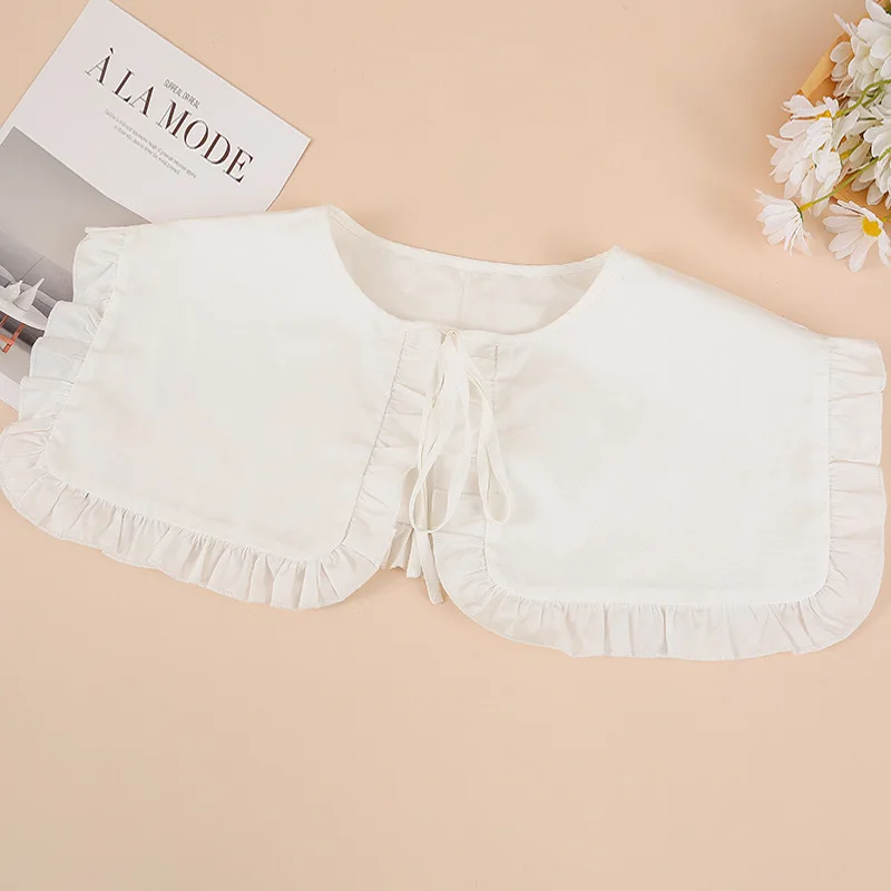 

Girls Pure Cotton Floral Lace Collar awl Large Collar Tie Drapey oulder Wrap for Skirts And Dres Spring Autumn Winter