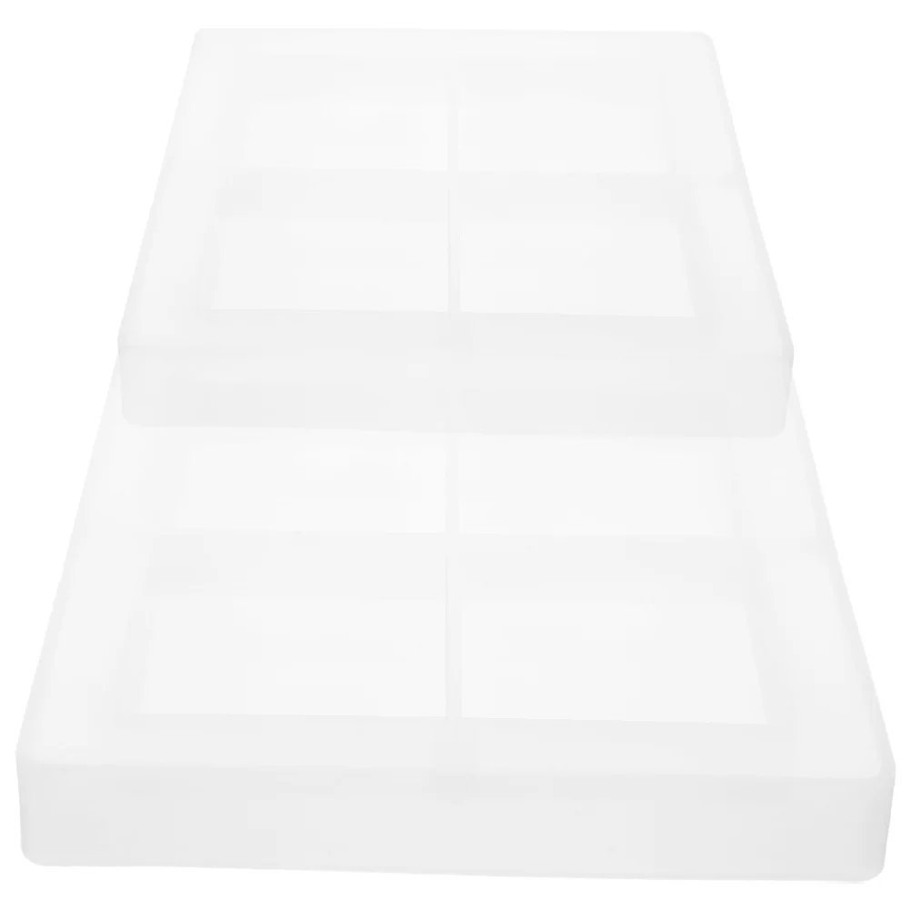 2 قطعة DIY منفضة سجائر قوالب سيليكون مربع صياغة راتنجات الايبوكسي تصميم مستقر المسيل للدموع ديكور المنزل الفريد