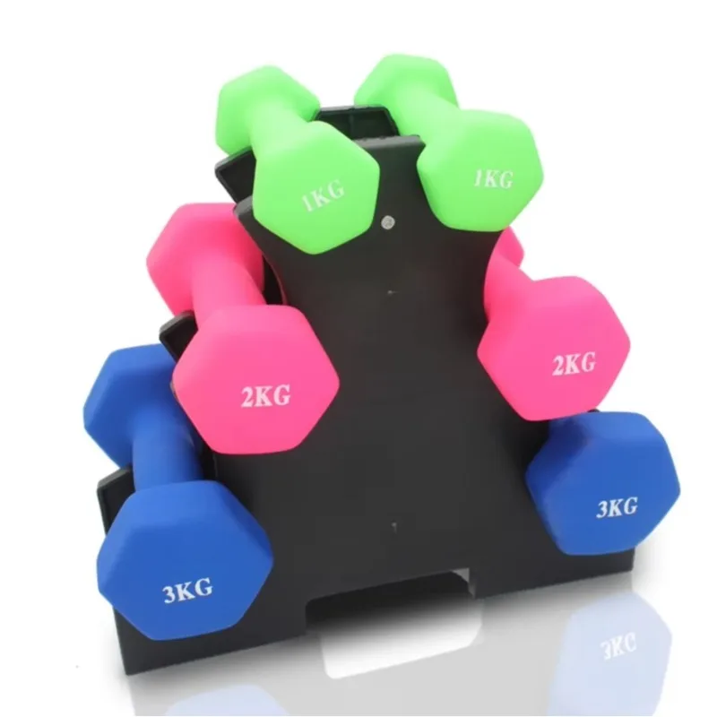 Estante de Almacenamiento de Mancuernas de 3 Niveles, Estructura de Acero Resistente y Estable para Gimnasio en Casa, para Entrenamiento en Interiores