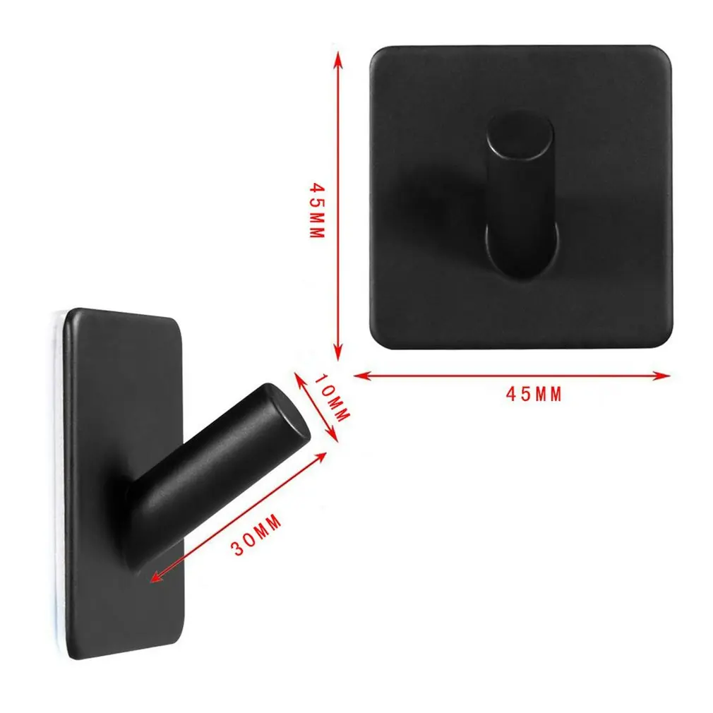 Adhesive Wall Hooks Stainless Steel Kitchen Organizer Multifunction Storage Clothers Rack Bathroom Hooks Strong Key Holder