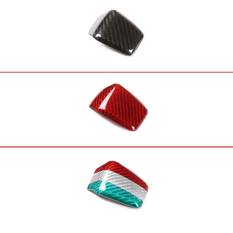 For Alfa Romeo Giulia/Stelvio 2020-2021 Real carbon fiber Car Steering Wheel V-shaped Base Decorative Panel Car Accessories