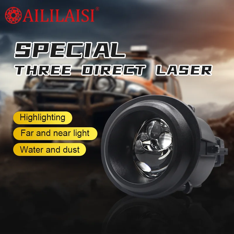 Bi LED Fog Lamp Lights Projector Laser Lens for Toyota Noah Vios Hilux Vigo RAV4 Landcruise Lc71 Lc75 Fortuner Avalon Passo Car