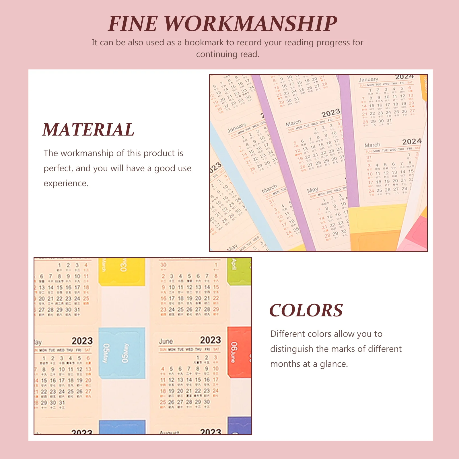 

12 Sets Monthly Calendar Sticker Tabs Adhesive Index Decorate Notebook Accessories Daily