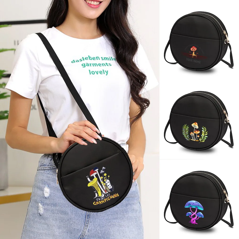 2023 Crossbody Shoulder Bags for Wome Wallets Organizer Phone Purse Handbag Organizer Makeup Female Messenger Bag Mushroom Print