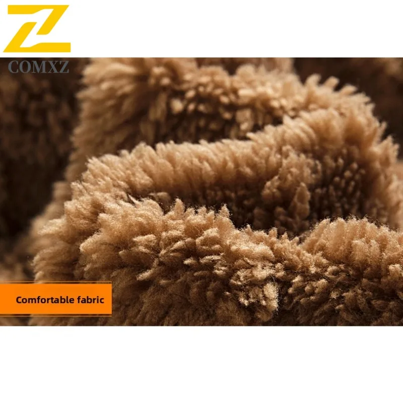 COMXZ الرجال جاكيت من الصوف 2025 السفر مقاومة البرد حجم كبير ارتداء اليومي وسادة مبطنة رحلة التخييم عالية الجودة الشتاء الحشو