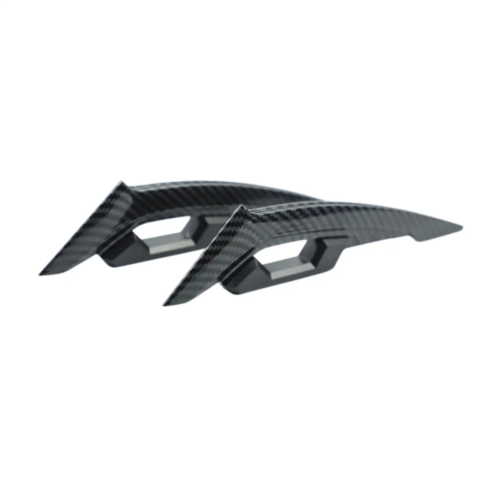 Lightweight Motorcycle Aerodynamic Wings Carbon Look Fairing Side Winglets Durable ABS for Electric Vehicles