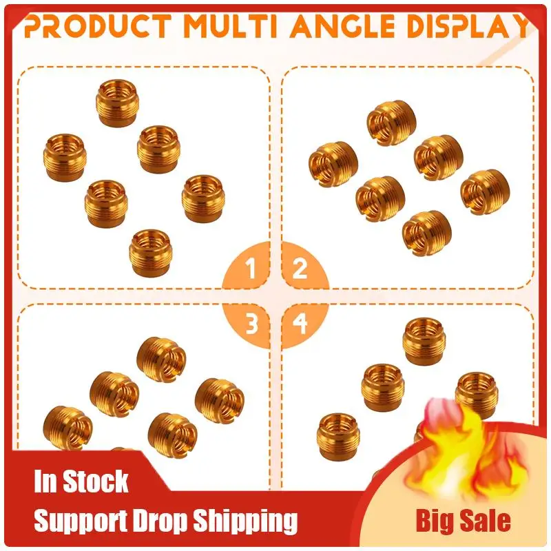 أفضل العروض 6 قطع أنثى الخيوط الجوز المسمار محولات ميكروفون حامل قصاصة محولات الجوز لميكروفون حامل ميكروفون