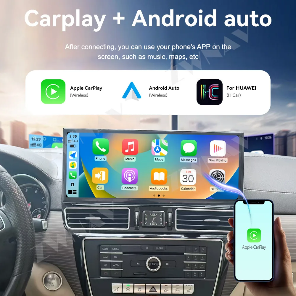 

Автомобильный радиоприемник Android 14, Carplay, 15,8-дюймовый сенсорный экран для Mercedes GLE/GLS X204 2015-2018 NTG5.0, GPS-навигатор, головное устройство