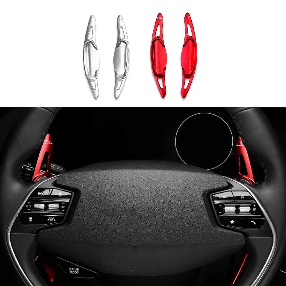 

Для KIA EV6 2021-2024 алюминиевый сплав серебристый руль весло переключения передач расширение переключения передач аксессуары для интерьера