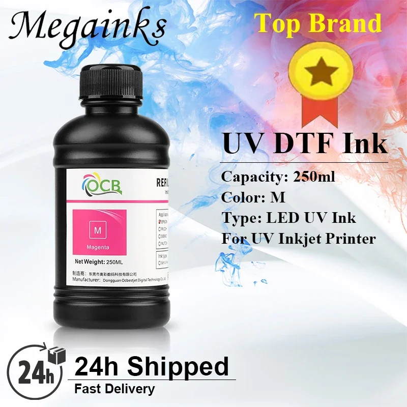 Imagem -05 - Led uv Dtf Tinta para Epson Impressora Jato de Tinta Tintas de Transferência Direta Xp600 Tx800 L800 L805 L1800 1390 Dx5 Dx7 Dx10 250ml 5