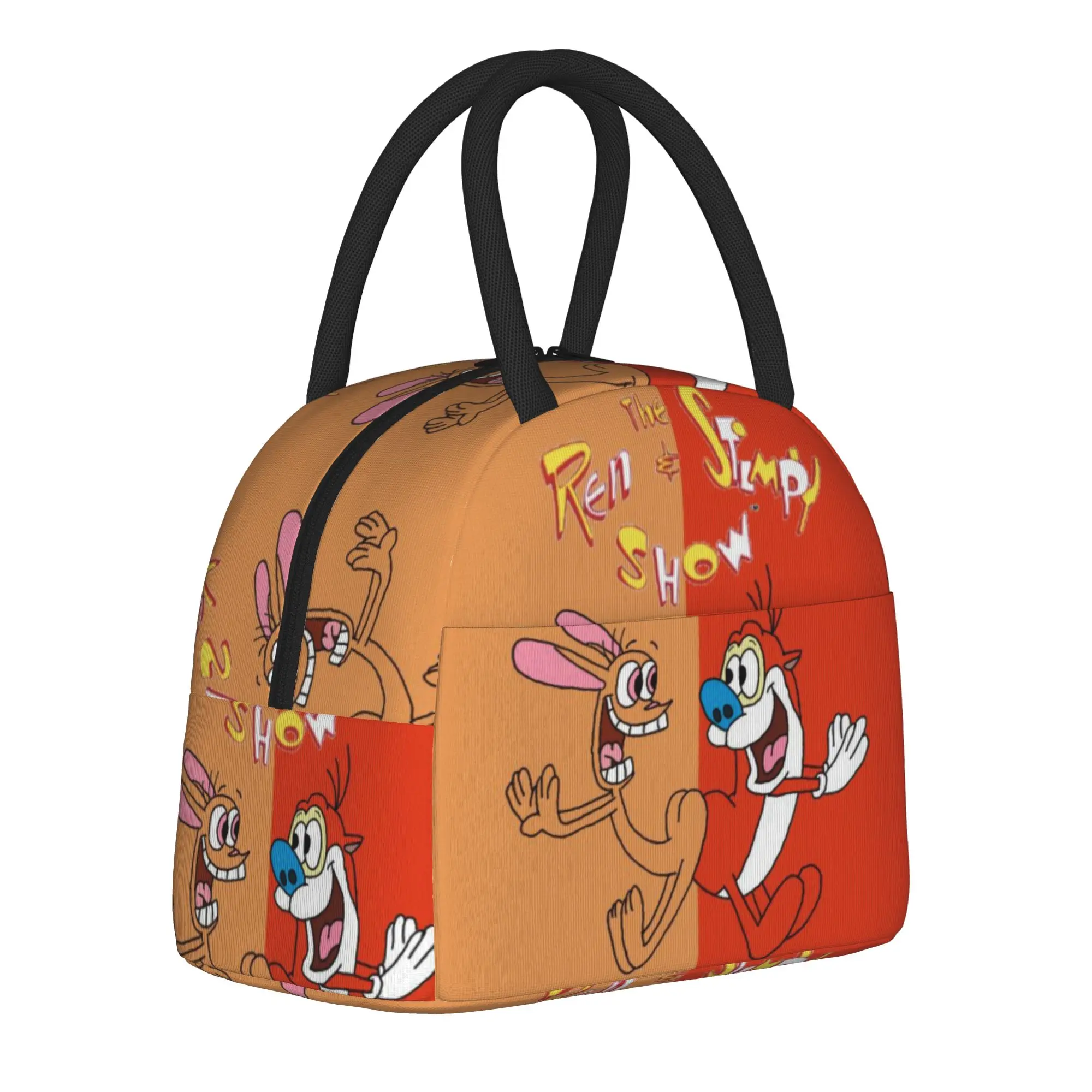 The Ren & Stimpy Show Cartoon Product Insulated Lunch Bag For Office  Food Container Portable Thermal Cooler Lunch Boxes
