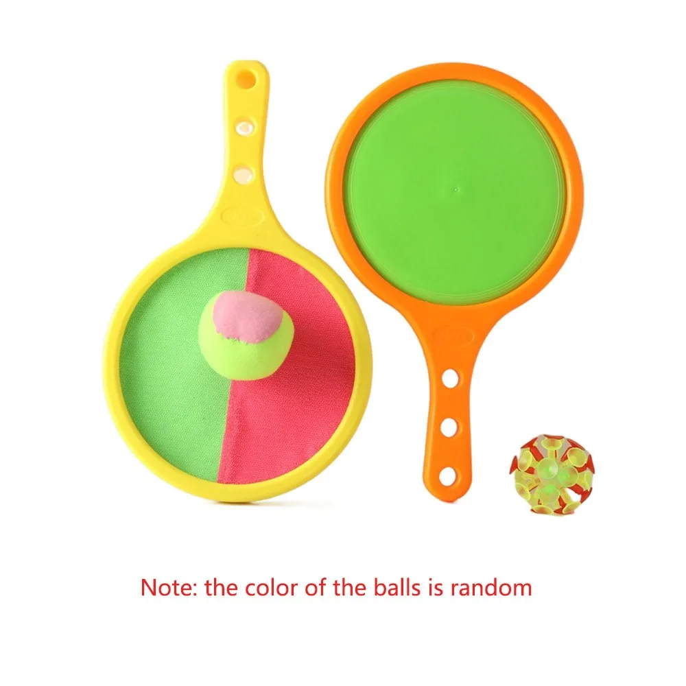 Disc Paddle Toss en Catch Ball Set Tennisstijl Leuk Ontwerp Zuignap Bal Klevende Bal 2 Ballen Werp Speelgoed Bal Strandspellen