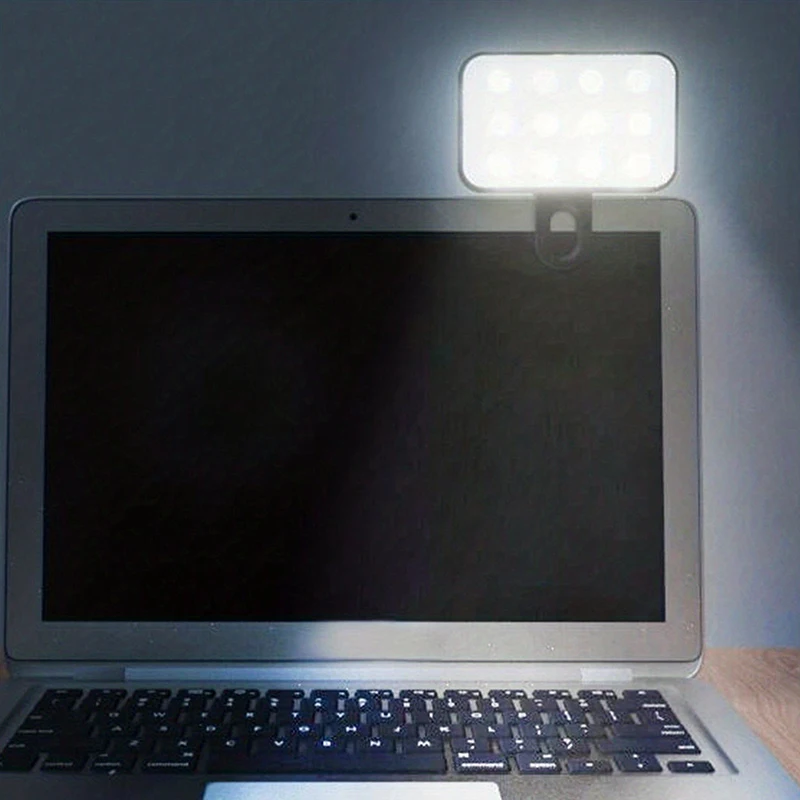 Mini Selfie Fill Light Rechargeable 3 Color Modes Adjustable Brightness Clip On Mobile Phones Computers Photography LED Lights