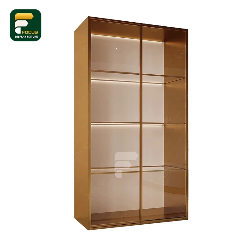 custom.Stylish Metal Frame Display Shelf White Drawers Shelves Product Showcase