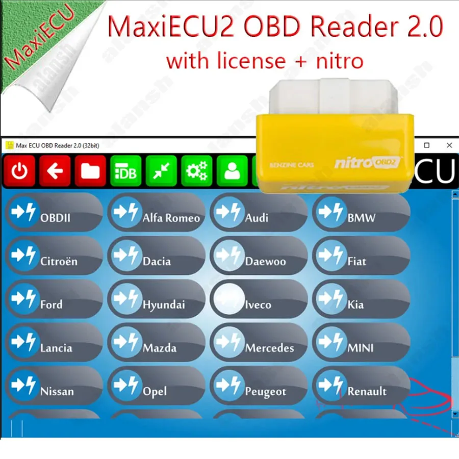 For MaxiECU 2.0.33.101 with License Patch + Nitro Obd