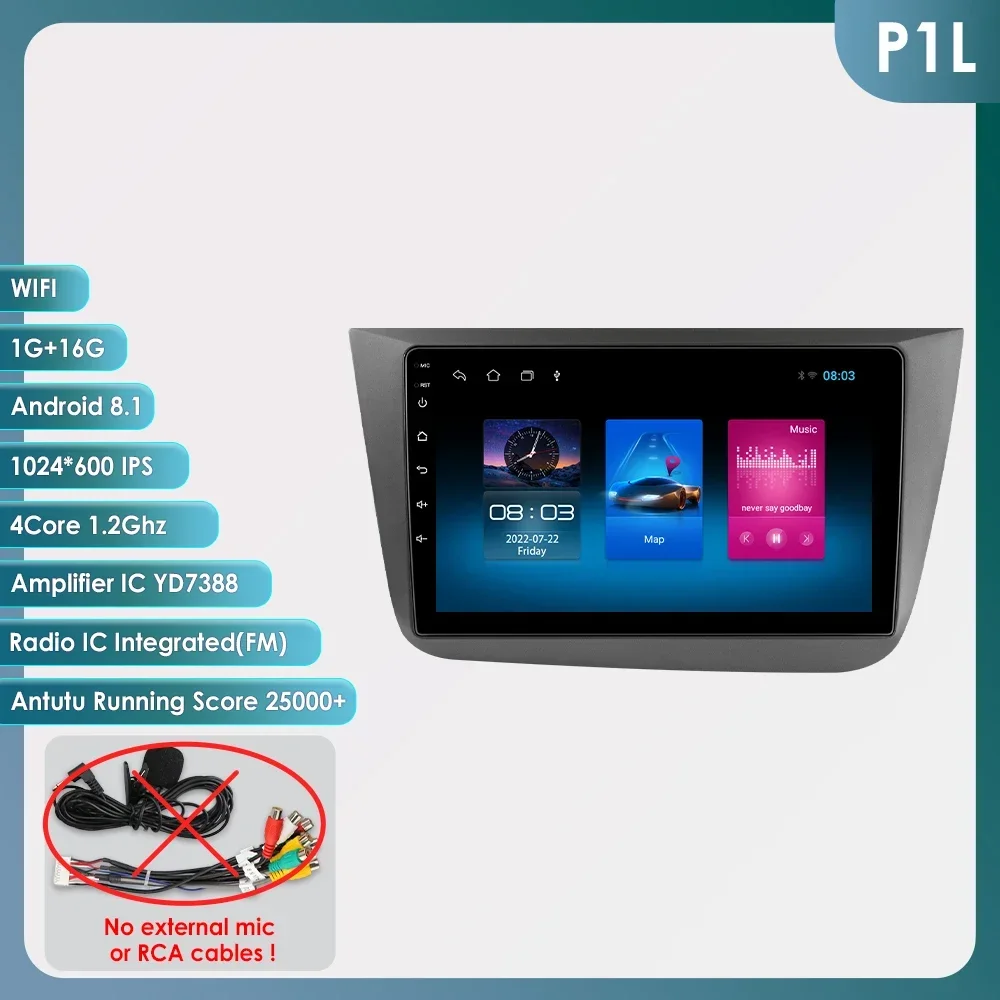9 ''7862 Intelligent Scherm 2din Android Auto Radio Multimedia Video Speler Voor Stoel Altea Voor Toledo Gps Nav Carplay Auto 4G Rds