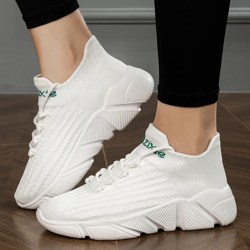 أحذية رياضية كاجوال للرجال، جوارب مريحة بسيطة، أحذية مشي عصرية للجنسين، أحذية ركض قابلة للتنفس، أحذية رياضية مقاس كبير #4