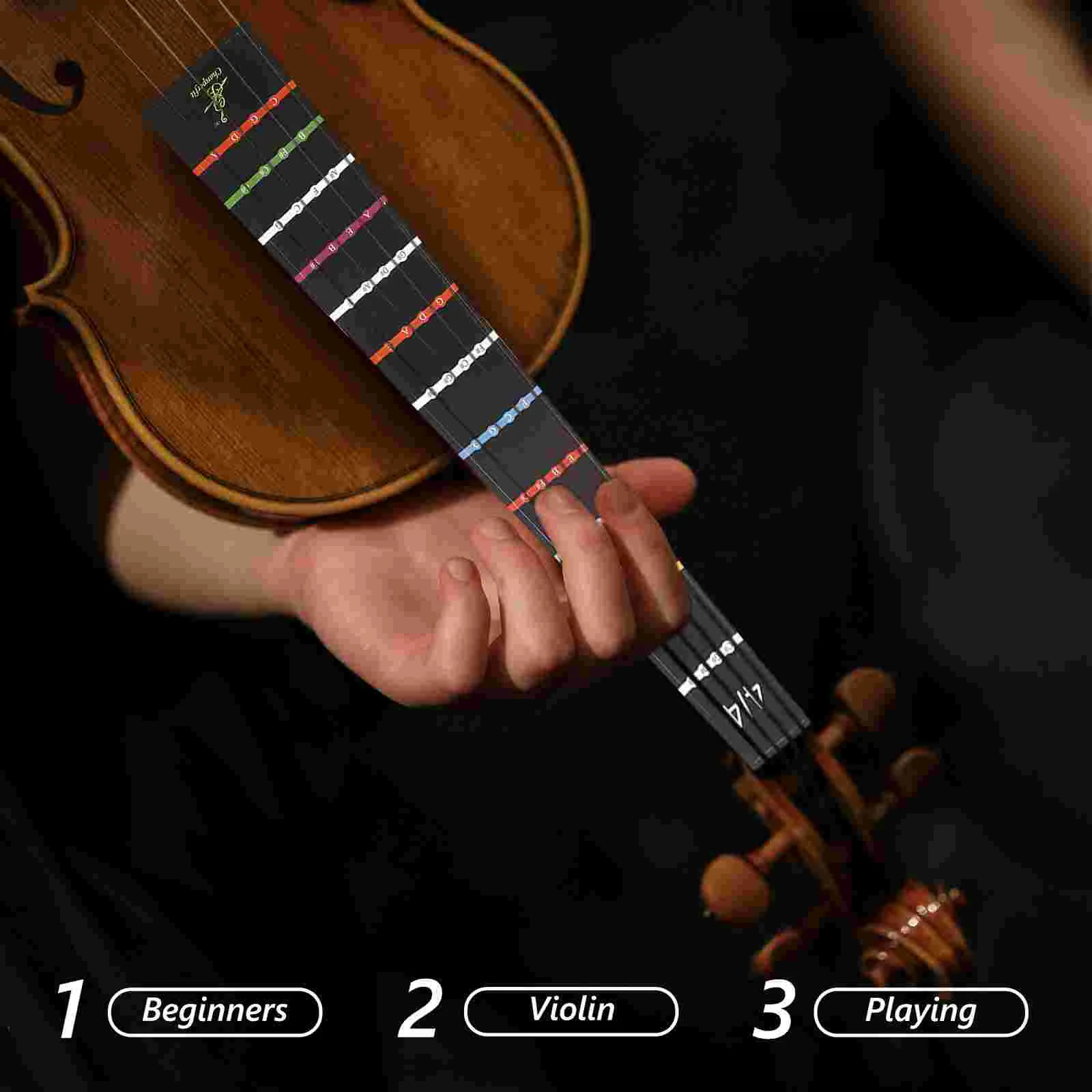 Stickers Cello Fingerboard for Fretboard Scale Learning Removable Note Black Practical Musical Beginners Professional