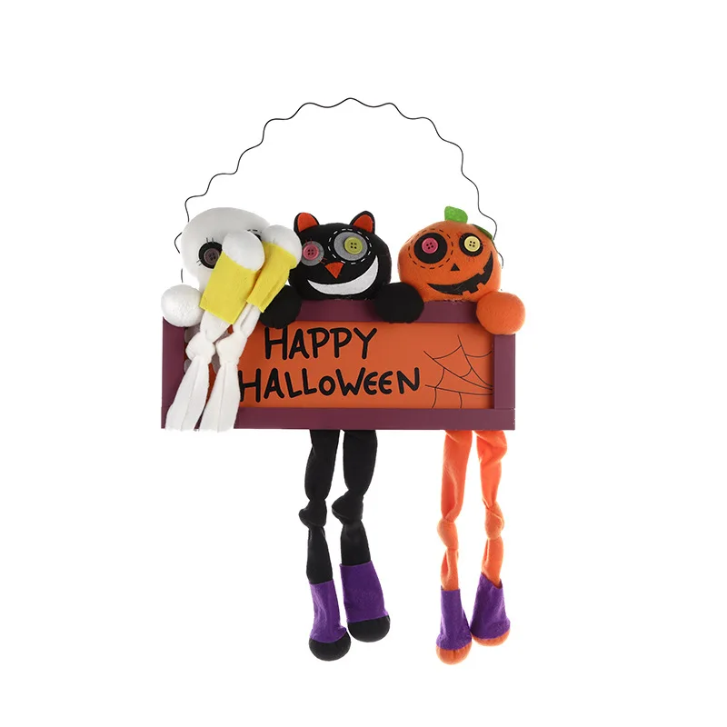 

Halloween Doorplate Hanger Cartoon Funny Pumpkin Head Decoration Creative Party Decoration Props Crystal Beads on A Roll