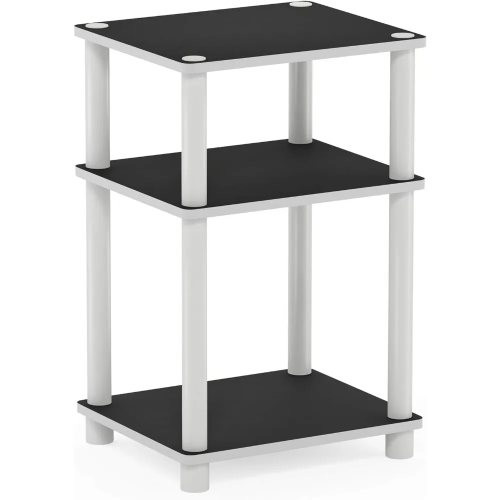 

Just 3-Tier Turn-N-Tube End Table / Side Table / Night Stand / Bedside Table with Plastic Poles