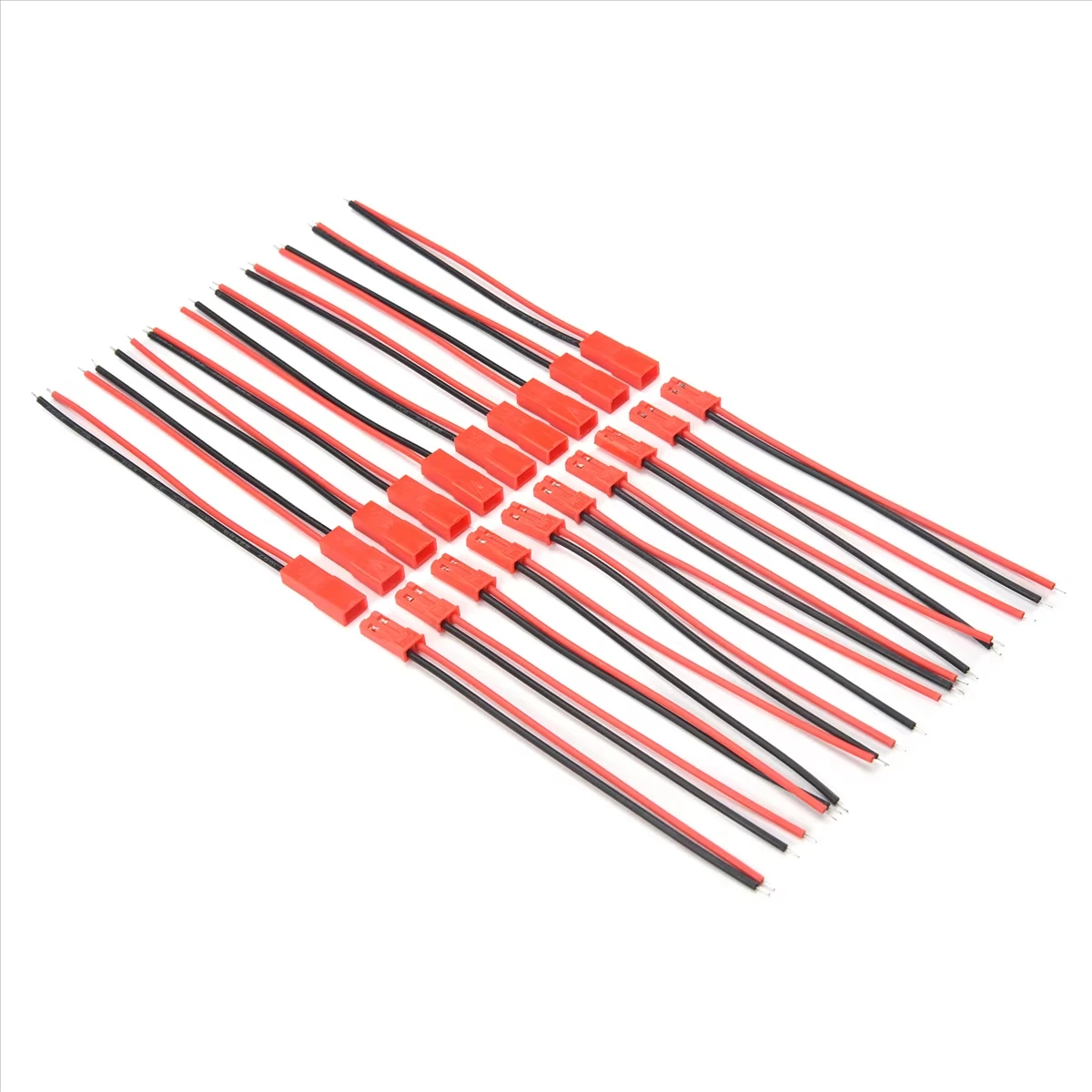 2 Pin JST Stecker Buchse Verbinder 22AWG 10cm DIY Anschlusskabel Elektronik Zubehör für LED Lichtleisten RC Spielzeuge Batterien Elektronik Reparatur Heim Montage Universal Verbindung Elektronik Bauteile für DIY Projek – Detail 12