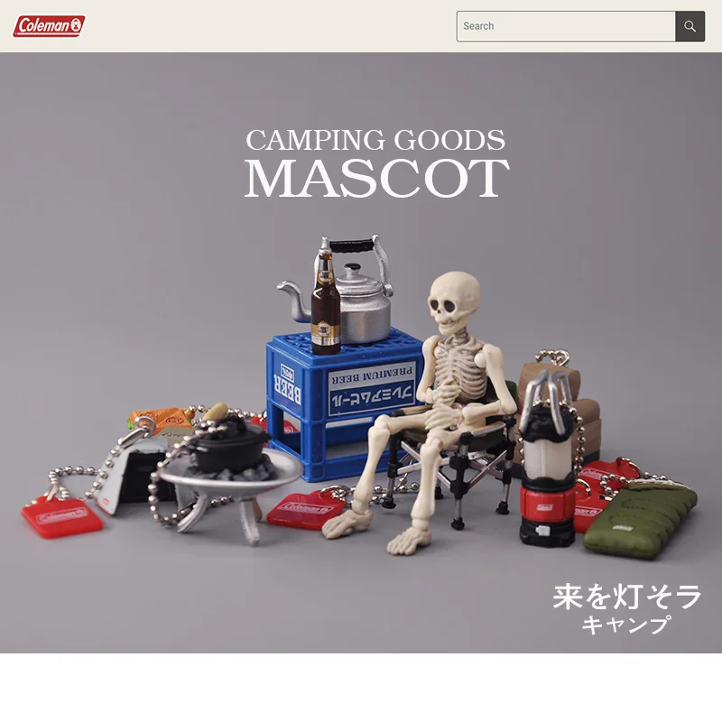 Japan Capsule Toys Colemann Outdoor Camping Miniature Scene Doll Pendant Toys Decoration Accessories Gifts