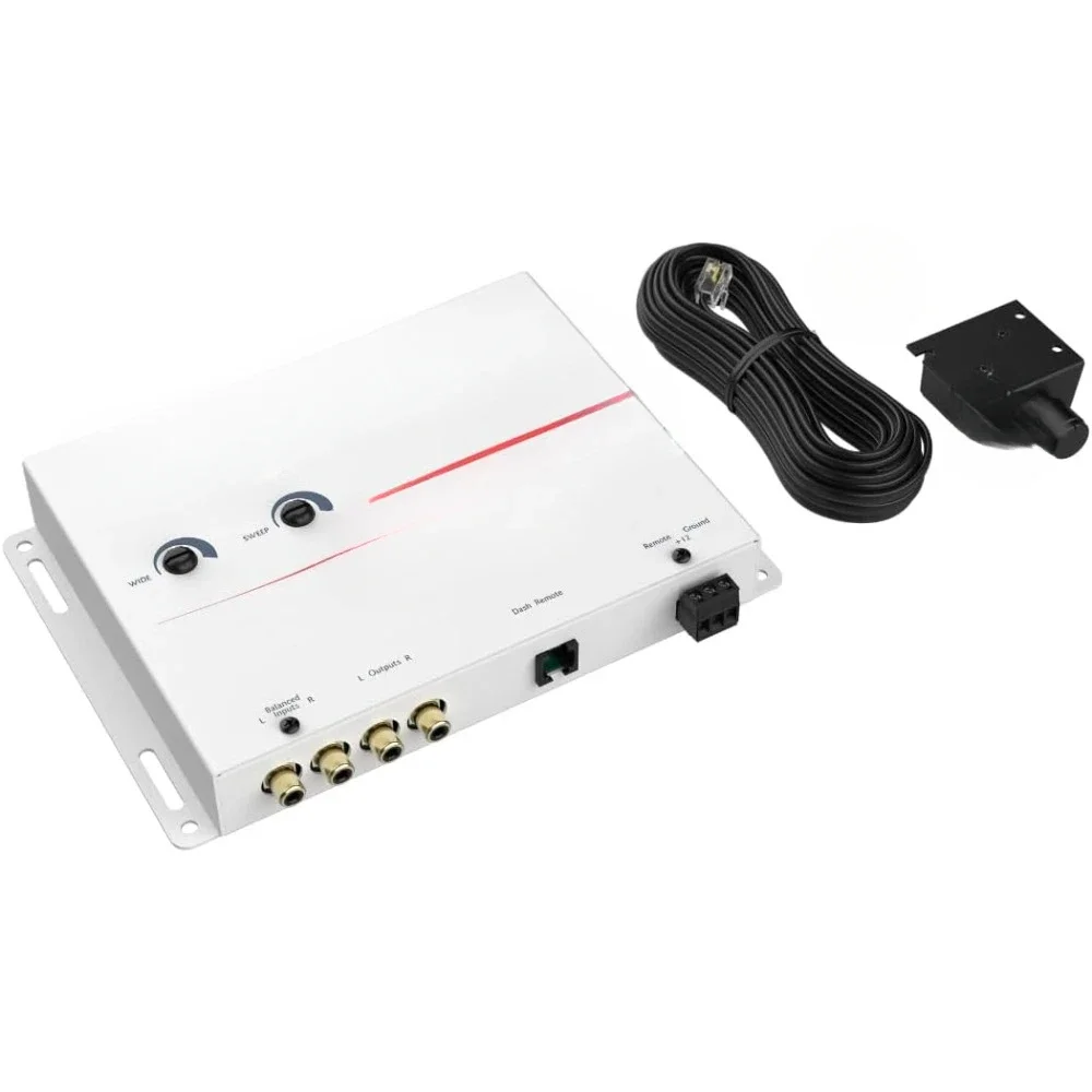 

HOME.Bass Restoration Processor, Car Audio Bass Booster Expander with Remote (White)
