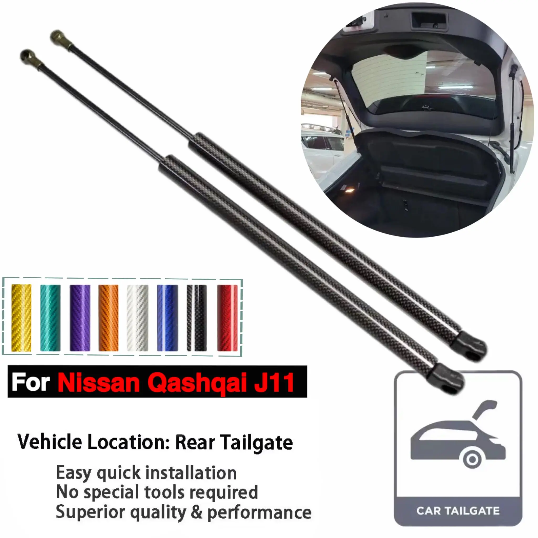 

Rear Tailgate Struts For Nissan Qashqai J11 2014-2022 Nissan Rogue Sport SUV Trunk Lift Supports Shocks Damper Spring Prop Rod