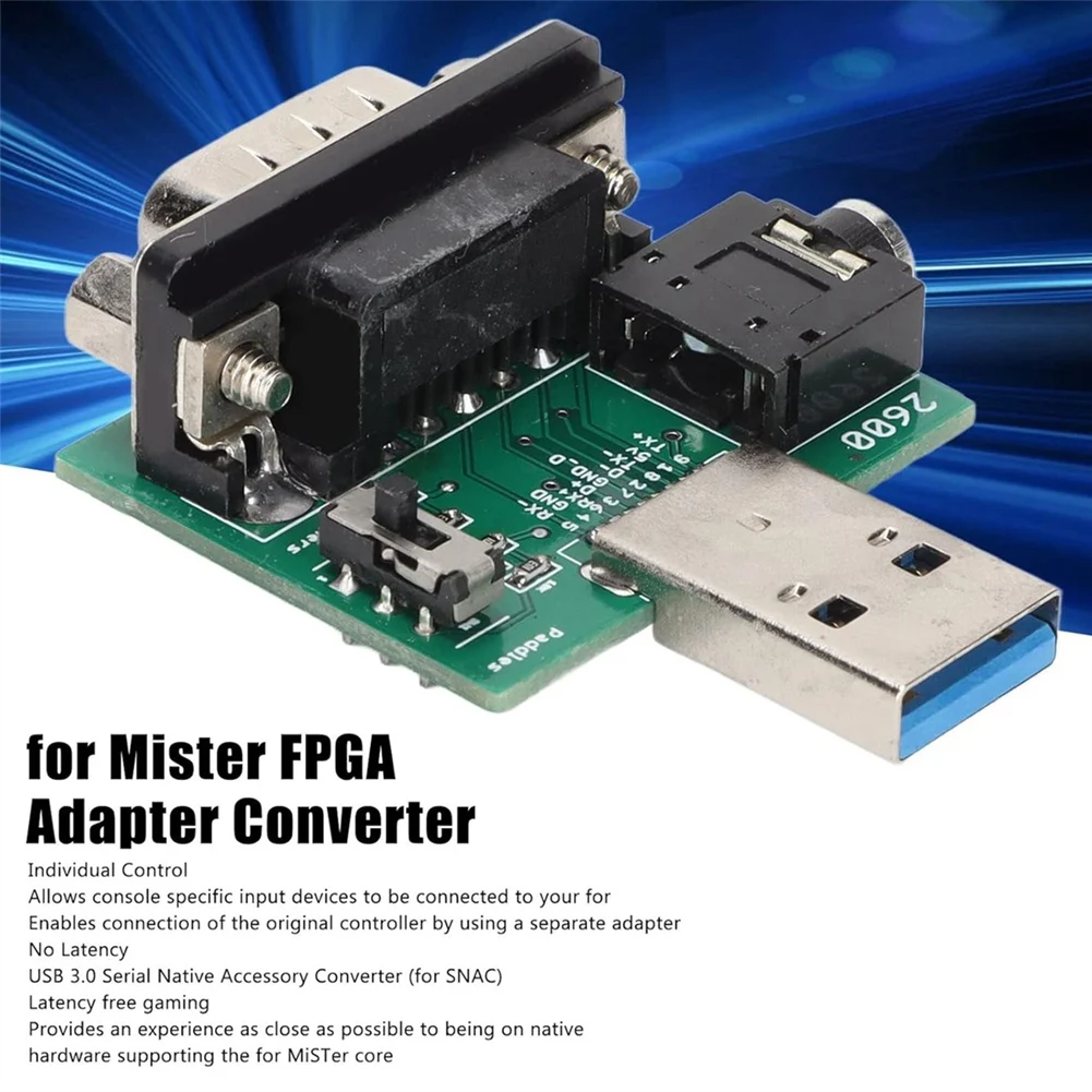 Il miglior convertitore controller SNAC, scheda IO di gioco per Atari 2600 a SNAC Convertitore controller USB 3.0 senza ritardo per Mister FPGA