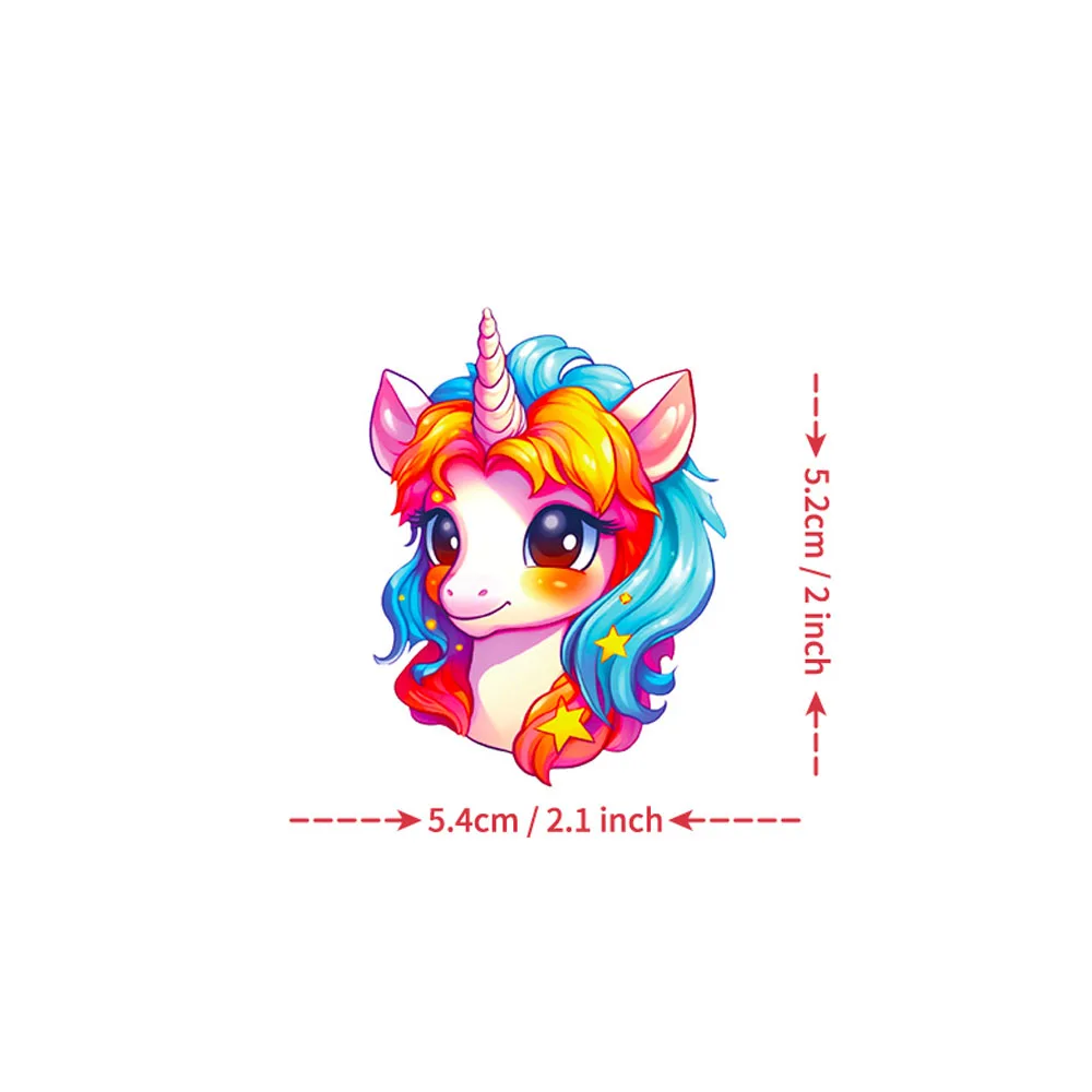 Cartoon Rainbow Unicorn Stickers Pack para crianças, Scrapbooking, laptop, viagem, bagagem, parede, carro, decoração, decalque, 10 pcs, 50pcs