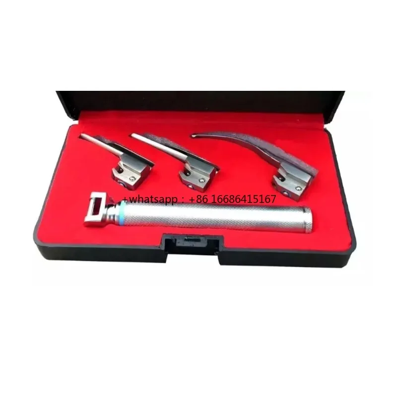 Small Handle Stainless Steel Laryngoscope Set 1 Pediatric Neonatal Intubation Kit