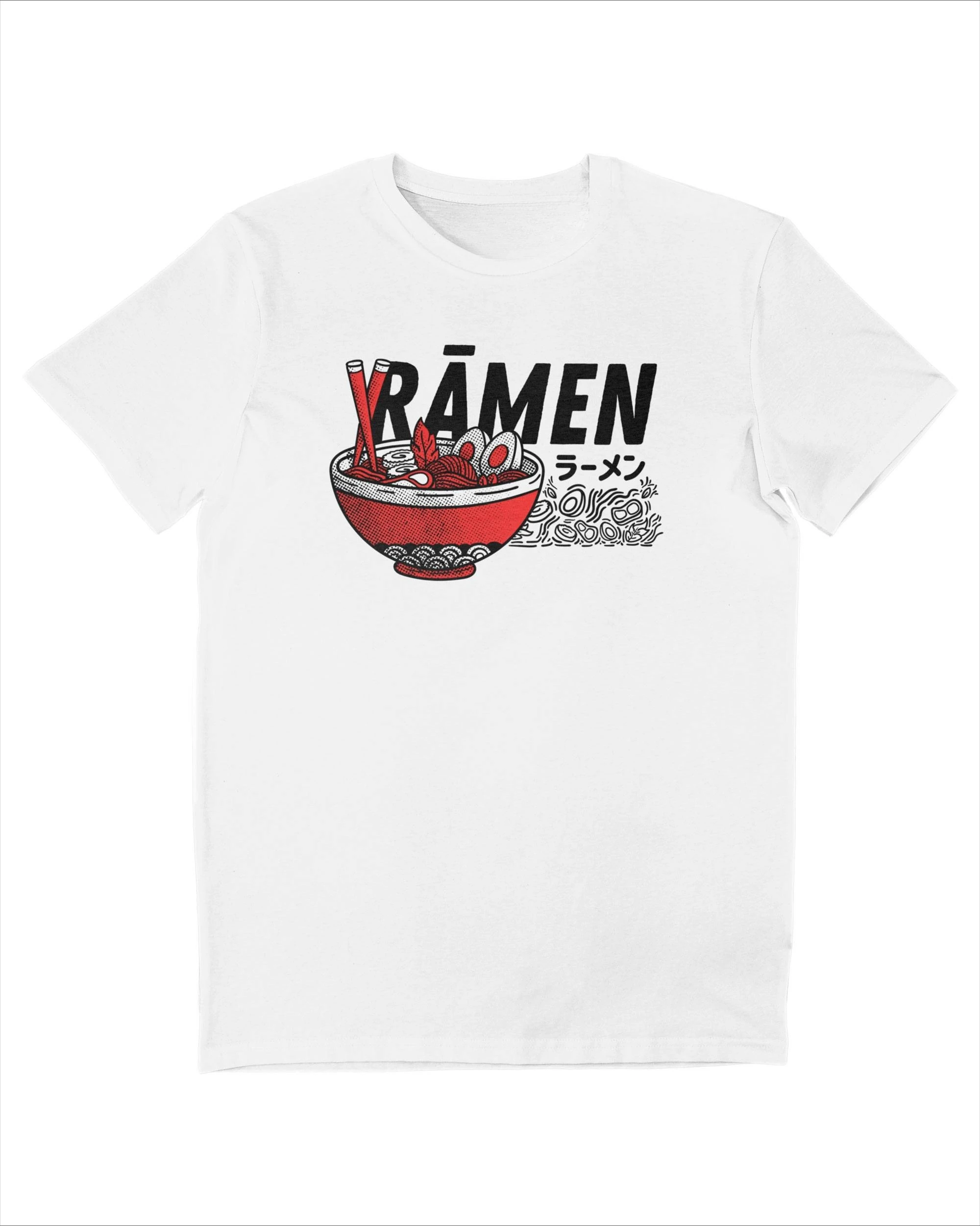 

Ramen Graphic Printing Summer Luxury Brand Cotton Men's and Women's T-Shirts Short Sleeves Street Trend Fashion Clothing