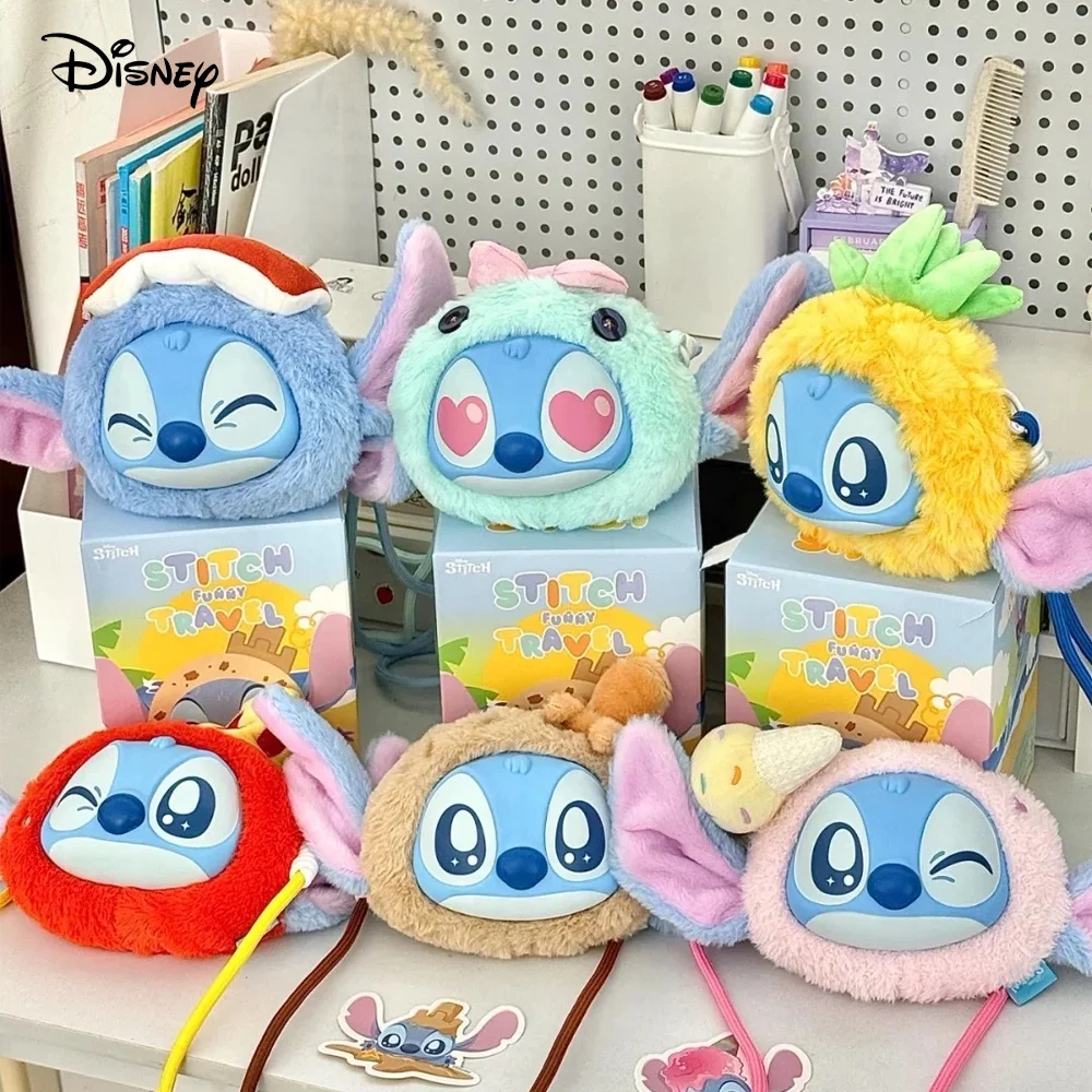 

Disney Stitch Funny Travel Original Blind Box - Vinyl Plush Crossbody Organizer Bag, Trendy Collectible Cute Gift for Fans