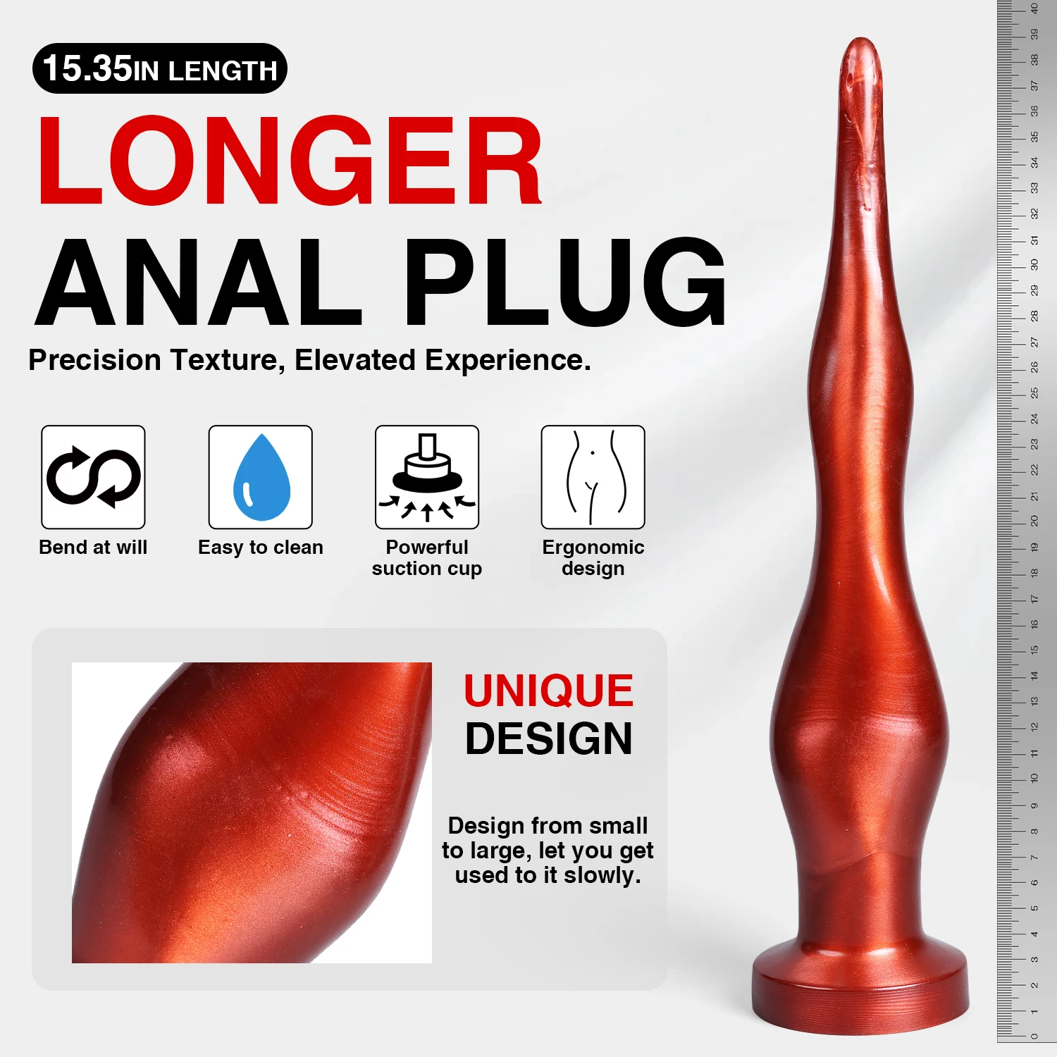Long Anal Plug Dildo Super Soft Flexible Butt Plug Prostate Massage Anal Dilator Long Ass Sex Toys For Men Women Couples Dick 18 view 2