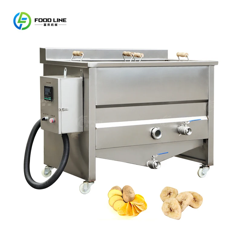 

Automatic Chicken Deep Fryer Machine New Type Square Basket Full Automatic Potato Chips Fryer 220V Electric Source