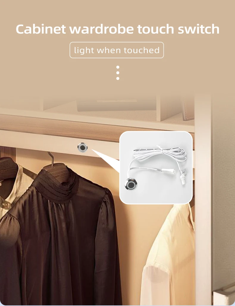 DC12V 24V Touch-Schalter geeignet für LED-Licht-Dimmschalter in Möbeln. – Detail 1