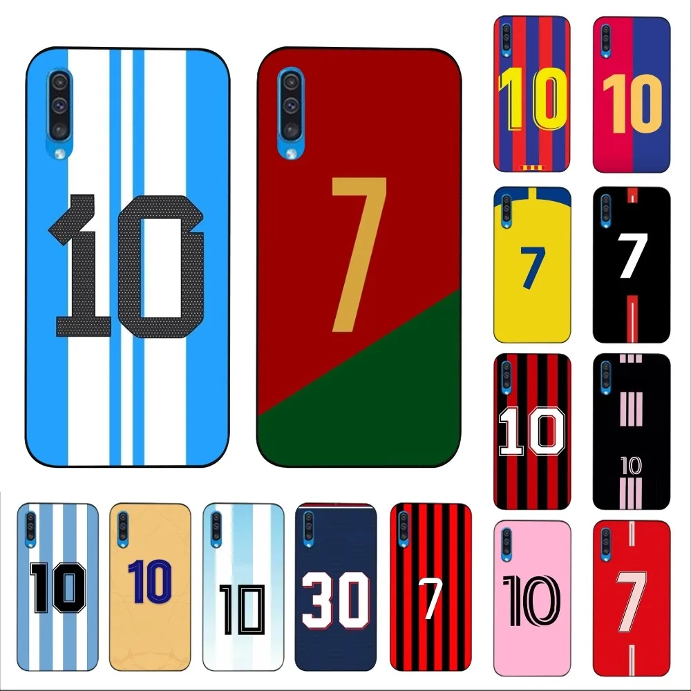 FootBall Star Number C 7 10 Phone Case For Samsung A 10 11 12 13 20 21 22 30 31 32 40 51 52 53 70 71 72 73 91 13 Shell