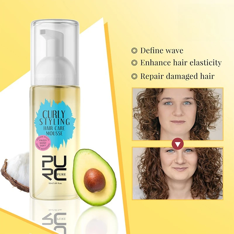 

트먼트Hair Products Mousse Care Coconut Oil Smoothing Frizz Control Enhanced Damaged Hair Natural Hair Mousse Nourishes Hairs Locks