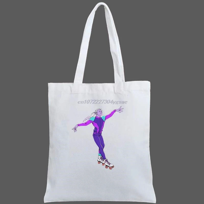 Cyber Electronica Cybergoth 80s Cartoons 1980s Movies Tote Bag Canvas Bags Shopping Bags Printed Shoulder Bag women's Canvas Bag