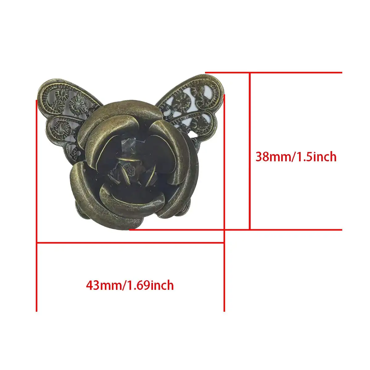 200PCS Charm Connectors Butterfly in Love with Flower Handmade Crafts Jewelry Decoration Accessories Wholesale DIY Material Bag